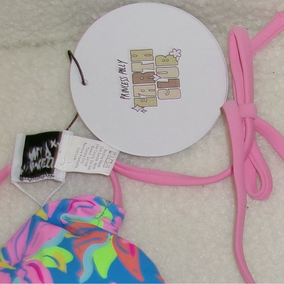 NEW NEVER WORN PRINCESS POLLY BIKINI SET - BLUE/PINK Bottoms: US 2 Top: US 6 - Picture 5 of 5